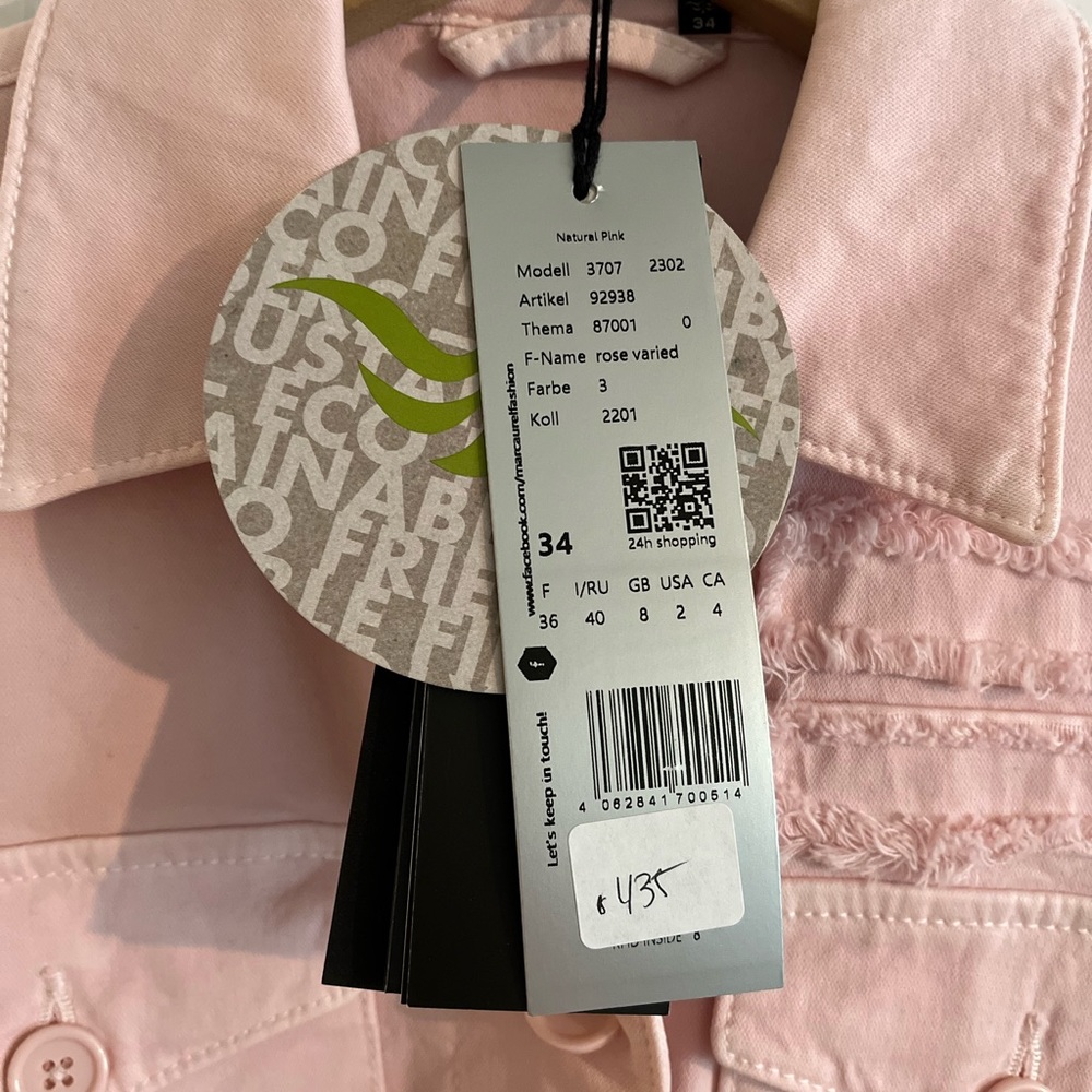 Marc Aurel ‘Who Run The World? Girls.’ pink lightweight blazer jacket - Picture 11 of 16